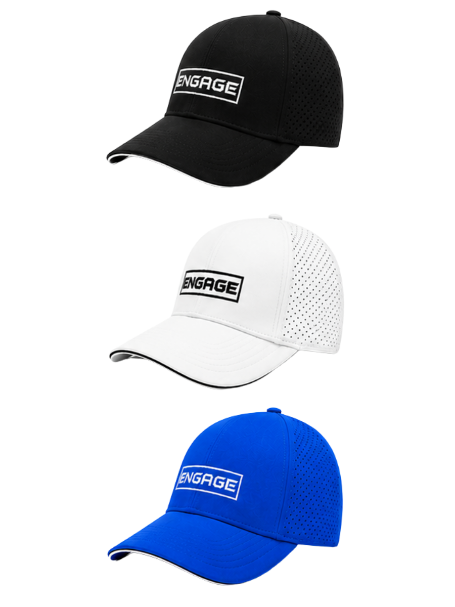 NEW. Engage Half Mesh Embroidery Hat