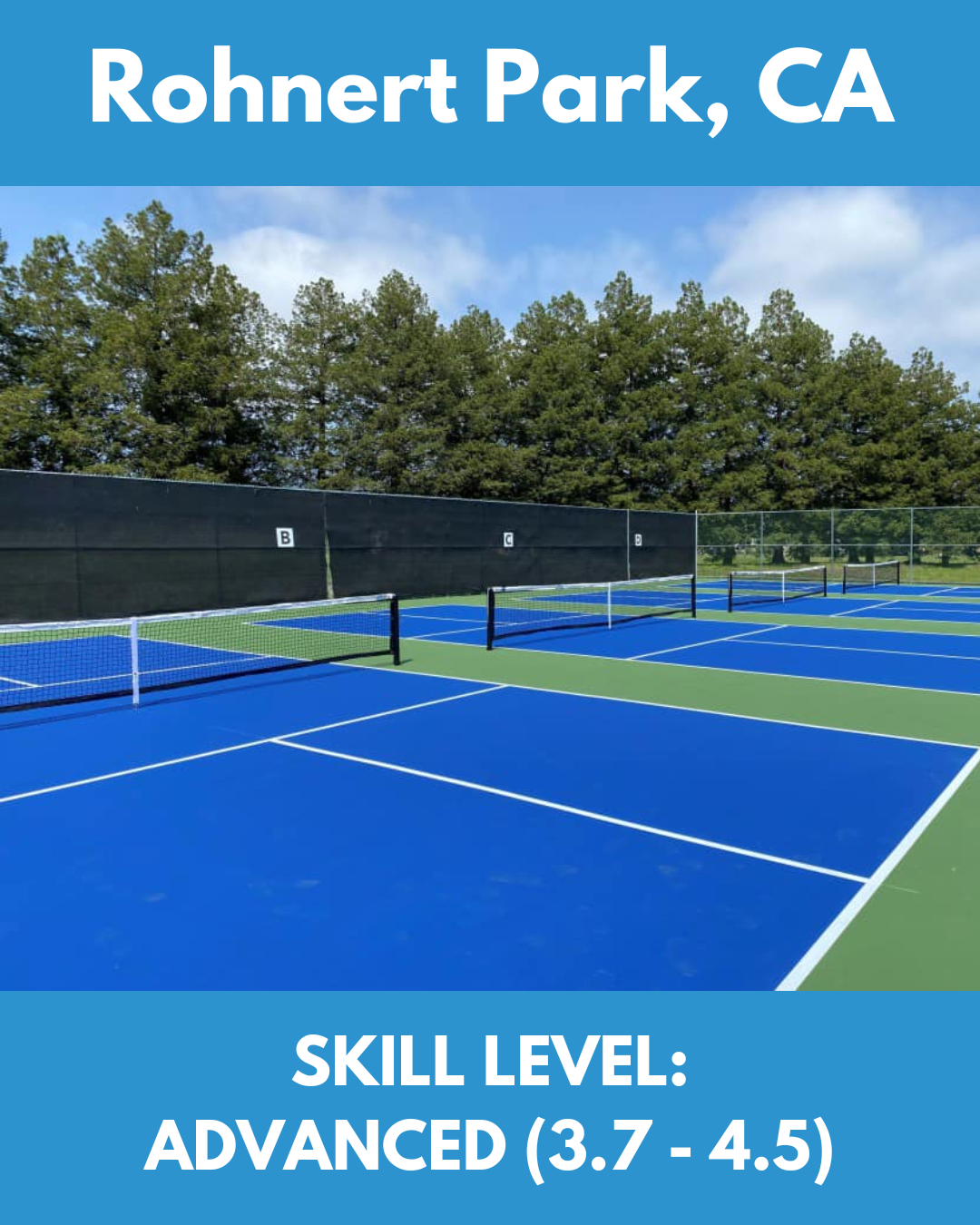 March 27,28, 2027 (Rohnert Park, CA) Skill levels 3.7-4.5 (Advanced)