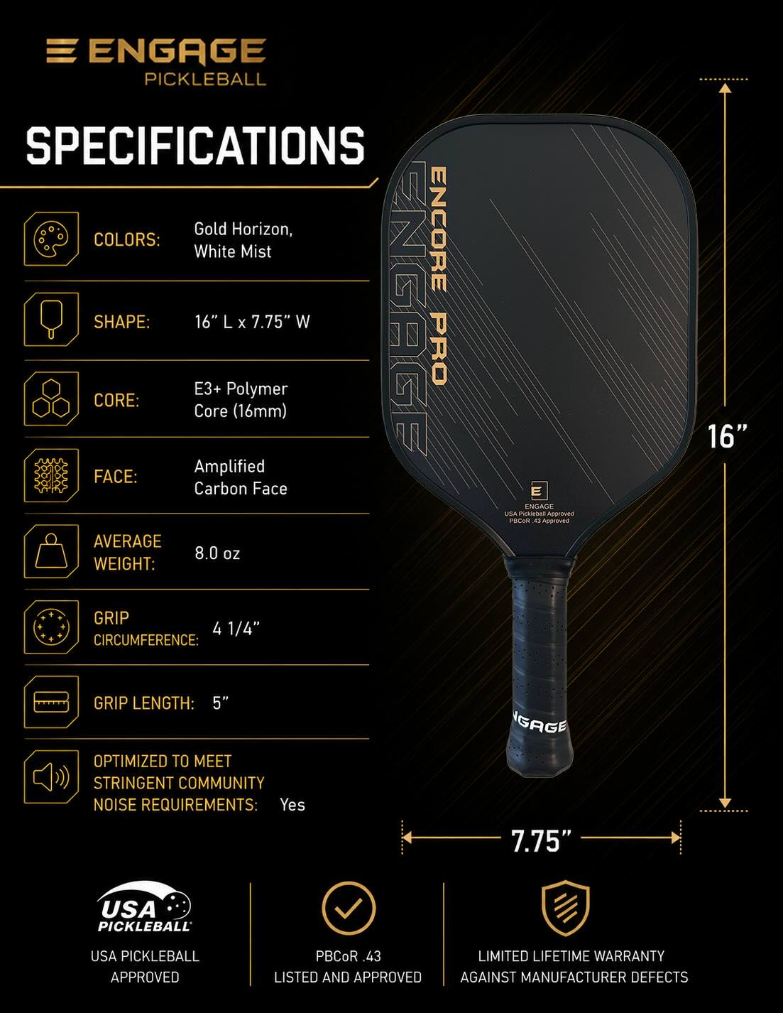 NEW. Encore Pro - 4th Generation Graphics | True Carbon Fiber Skin