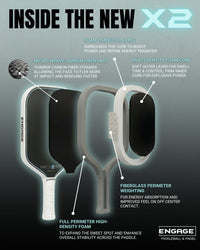 Engage X2 Elongated Pickleball Paddle (UHSPA)
