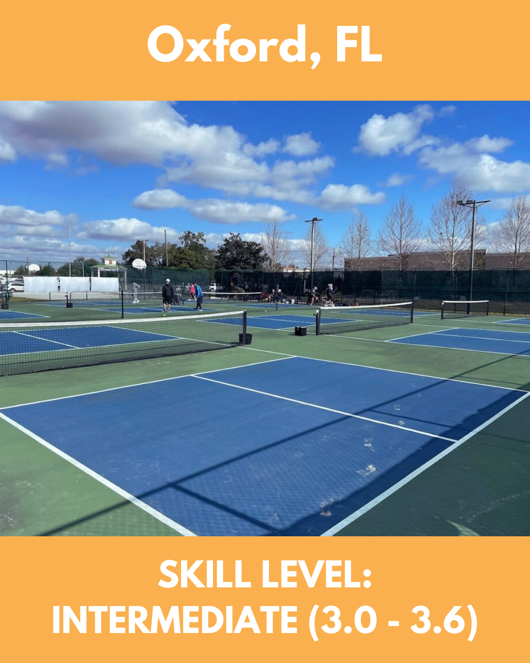 December 13 - 14, 2025 (Oxford, FL) Skill levels 3.0-3.6 (Intermediate)