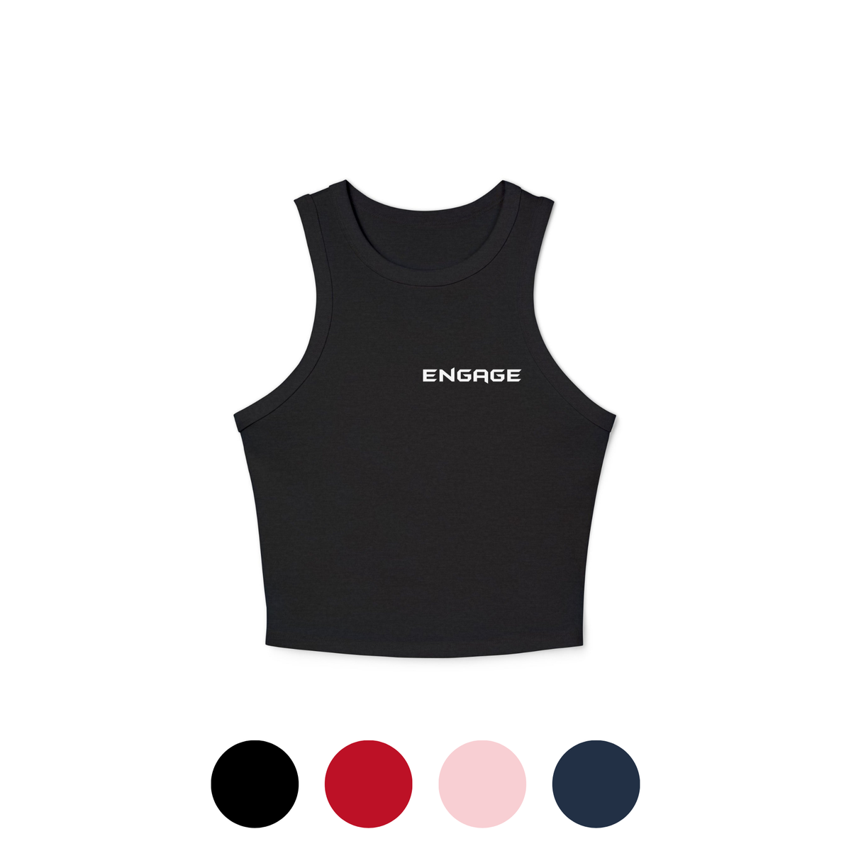 Women's Leisure micro rib racer tank top