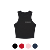 Women's Leisure micro rib racer tank top